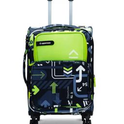 Uppercase JFK Green Printed Soft Small Cabin Trolley - 67 Ltr-image-22
