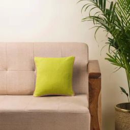 Fabindia Green Cotton 48 TC 230 GSM Rasika Cushion Cover-image-59