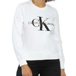 Calvin Klein Jeans Bright White Logo Regular Fit Sweatshirt-picture-27