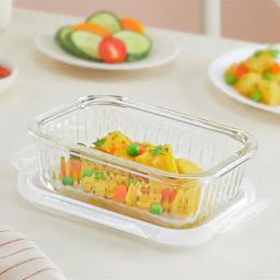 Borosil Transparent 370 ml Borosilicate Glass Rectangle Container-image-22