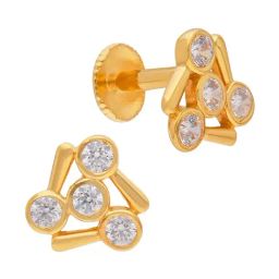 Malabar Gold & Diamonds 22k Yellow Gold Stud Earrings for Women-image-61