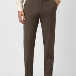 Van Heusen Brown Slim Fit Trousers-image-101