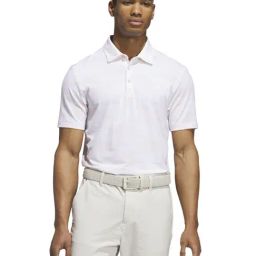 Adidas White Regular Fit Texture Sports Polo-image-63