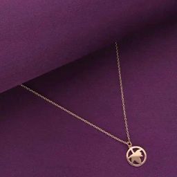Kai Jewel Sterling Silver Rose Gold Minimalistic Maple Necklace-image-57