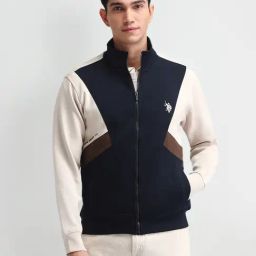 U.S. Polo Assn. Denim Co. White Cotton Regular Fit Colour Block Sweatshirt-picture-40