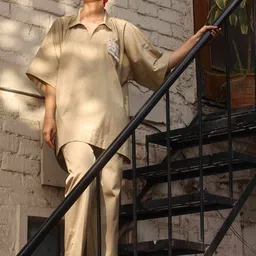 Raas by Ekta Shirt Collar Short Sleeve Top With Trouser Co-Ords-image-87