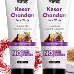 KURAIY Set Of 2 Kesar Chandan Enriched With Turmeric Face Wash-75ml Each image 1