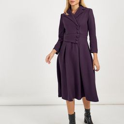 Styli Women Shirt Collar Blazer Dress-image-87