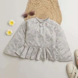 Tiny Girl Kids Grey Printed Full Sleeves Top-image-20