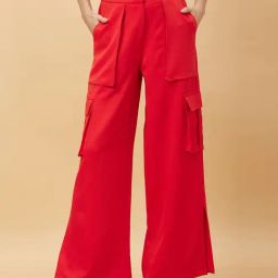 Being Human Red Relaxed Fit Mid Rise Trackpants-picture-33