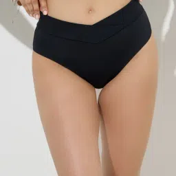 Wunderlove Swimwear by Westside Black Criss-Cross Design Brief-image-37