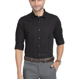 Turtle Black Cotton Slim Fit Printed Shirts-image-19