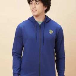 Being Human Dark Blue Oversized Hooded Sweatshirt-89