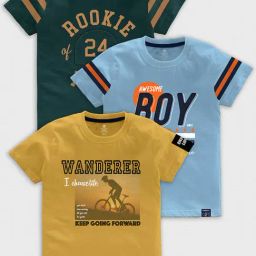 Codez Kids Multicolor Printed T-Shirt (Pack Of 3)-image-38