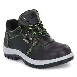 Kavacha Steel Toe Safety Shoes Leather Low Ankle Air Mix Rubber Sole Size UK 9 Black, KV-S130-09-image-16