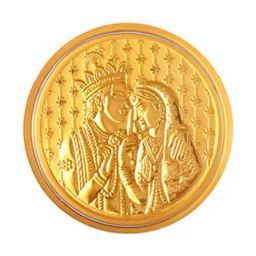 P.C. Chandra Jewellers King-Inscribed 24k (999) 0.05gm Yellow Gold Foil Coin-picture-33