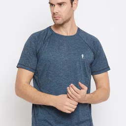 EPPE Men Blue Solid Round Neck T-shirt-image-29
