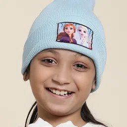 Kids Ville Girls Frozen Printed Acrylic Beanie-24