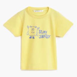 Campana Kids Yellow Printed T-Shirt-image-37