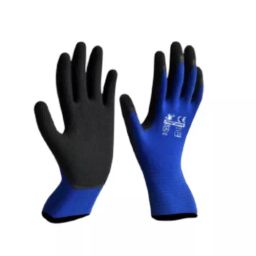 FORTUNER Crinkle Latex Coated Safety Hand Gloves Blue on Black Polyester Size L, BLB-NLTX (Pack of 12 Pair)-image-33