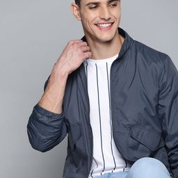 Mast & Harbour Men Navy Blue Solid Tailored Jacket-image-67