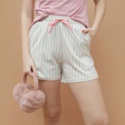 Ginger by Lifestyle Off White Striped Shorts-image-26