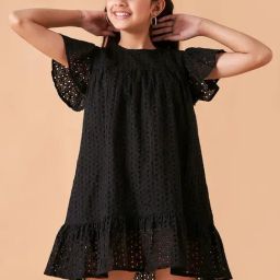 Cherry & Jerry Girls Black Solid Empire Above Knee Dress-image-69