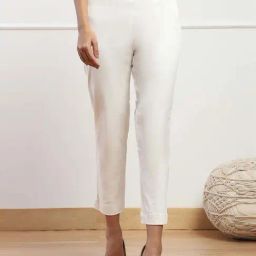 Biba Off White Narrow Trousers-image-16