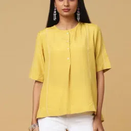 Marigold Lane Yellow Cotton Top-image-28