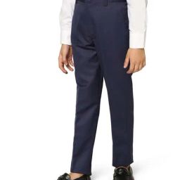 TAHVO Kids Blue Slim Fit Trousers-image-98