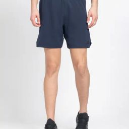 adidas WO KNUR Navy Regular Fit Textured Sports Shorts-16