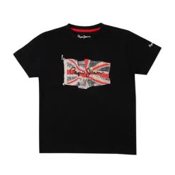 Pepe Jeans Boys Black Graphic Print T-Shirt-image-58