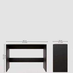 SPYDER CRAFT Liore Engineered Wood Office Desk (Black) image 5