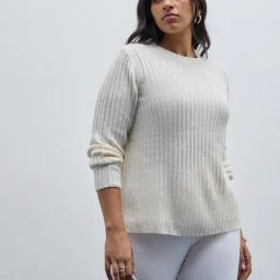 Gia by Westside Off-White Ribbed Sweater-image-75