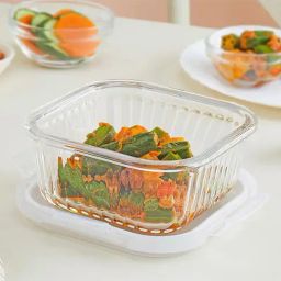 Borosil Transparent 520 ml Borosilicate Glass Square Container-image-95