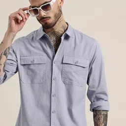 HERE&NOW Pure Cotton Casual Shirt-image-53