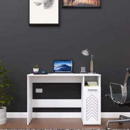 SPYDER CRAFT Viola Engineered Wood Office Desk (White)-1