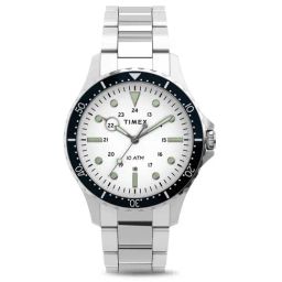 TIMEX Trend Men White Round Dial Analog Watch - TW2U10900UJ-6