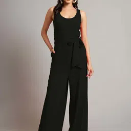 Brinns Black Cotton Regular Fit Jumpsuit-image-35