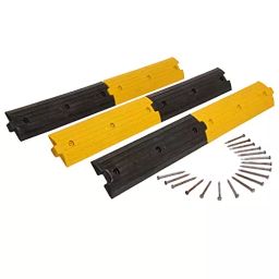 Ladwa Safety Speed Breaker in Yellow and Black Color for High Visibility Plastic & Rubber, LPR- 3 Mtr (Pack of 6 Pcs)-image-63