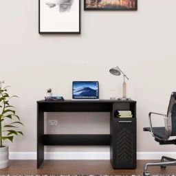 SPYDER CRAFT Viola Engineered Wood Office Desk (Black)-16