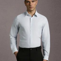 Louis Philippe Blue Slim Fit Printed Shirt-image-57