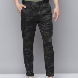 LINDBERGH Men Green Camouflage Printed Slim Fit Trousers-image-58