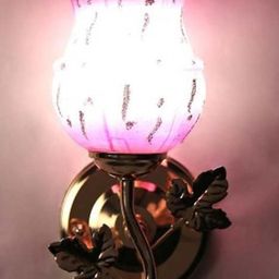 Somil Premium Designer Glass Wall / Night Lamp Elegant & Stylish Dcor Accent for Modern Interiors, color- - Pink, White; Size,- 19.5 X 17.5 X 28 CM-image-67