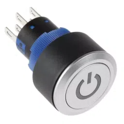 RS PRO Illuminated Push Button Switch Panel Mount 22.2 mm DPDT Blue LED 250 V AC, 1759032-picture-43