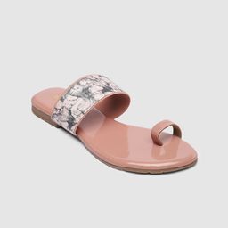 Inc 5 Women Textured One Toe Flats With Shimmering Effect-13