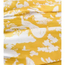 FREEDOM TREE Yellow & White Floral Printed Cotton AC Room Single Bed Dohar-17