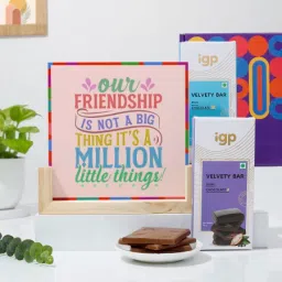 Friendship Personalized Double Side Frame And Chocolate Combo-20