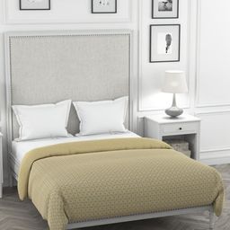 Portico New York Beige Solid Heavy Winter 300 GSM Double Bed Comforter-image-99