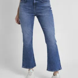 Spykar Blue Bootcut Fit High Rise Jeans-picture-1